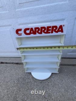 CARRERA Sunglasses Rotating Store Display Rack white Plexiglass Locking Case