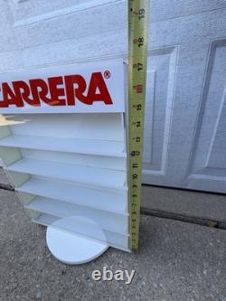 CARRERA Sunglasses Rotating Store Display Rack white Plexiglass Locking Case