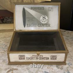 CIGAR STORE DISPLAY CASE Seldom seen Popper's 8 Center countertop country st