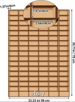 Car Display Case 102+ Matchbox Model 1/64 Diecast Wheels Wood Hot Wall Cabinet