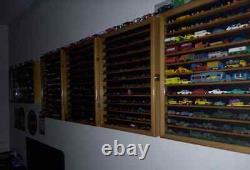 Car Display Case 12 Shelves Matchbox Model Toy Diecast Collection Wood Cabinet