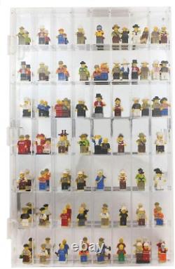 Car Display Case 56 Pcs Matchbox Model Toy 1/64 Diecast with Door Acrylic Cabinet