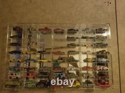 Car Display Case 56 Pcs Matchbox Model Toy 1/64 Diecast with Door Acrylic Cabinet