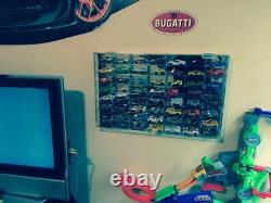 Car Display Case 56 Pcs Matchbox Model Toy 1/64 Diecast with Door Acrylic Cabinet