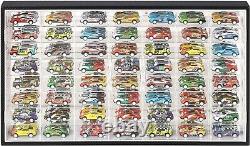 Car Display Case 56 Pcs Matchbox Model USA 1/64 Diecast with Door Acrylic Cabinet