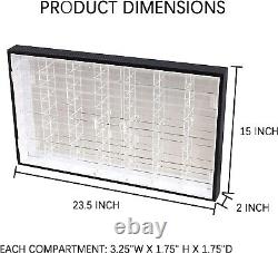 Car Display Case 56 Pcs Matchbox Model USA 1/64 Diecast with Door Acrylic Cabinet