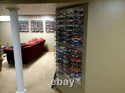 Car Display Case 56 Pcs Matchbox Model USA 1/64 Diecast with Door Acrylic Cabinet