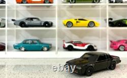 Car Display Case 60 Pcs White Matchbox Model 1/64 Diecast Wood Rack Wall Cabinet