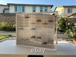 Car Display Case 60 Pcs White Matchbox Model 1/64 Diecast Wood Rack Wall Cabinet