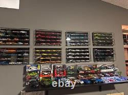 Car Display Case 64 Pcs Acrylic & Black Wheels Matchbox Model 1/64 Diecast Rack
