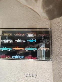 Car Display Case 64 Pcs Acrylic & Black Wheels Matchbox Model 1/64 Diecast Rack