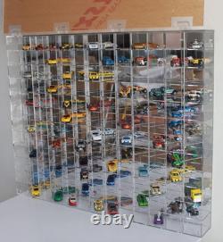 Car Display Case Acrylic 144 Pcs Side Angle Mirrored Model 1/64 Diecast Cabinet