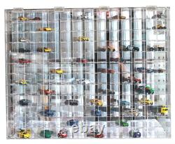 Car Display Case Acrylic 144 Pcs Side Angle Mirrored Model 1/64 Diecast Cabinet