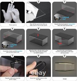 Car Display Case Acrylic 24 in x 12 in LED Light 1/8 Rack 1/12 Model Diecast Box