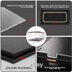 Car Display Case Acrylic 24 in x 12 in LED Light 1/8 Rack 1/12 Model Diecast Box