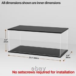 Car Display Case Acrylic 24 x 12 USB LED Light 1/10 Rack 1/12 Model Diecast Box