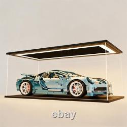 Car Display Case Acrylic 24 x 12 USB LED Light 1/10 Rack 1/12 Model Diecast Box
