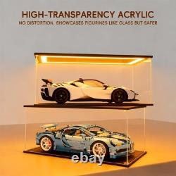 Car Display Case Acrylic 24 x 12 USB LED Light 1/10 Rack 1/12 Model Diecast Box
