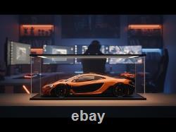 Car Display Case Acrylic 24 x 12 USB LED Light 1/10 Rack 1/12 Model Diecast Box