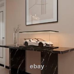 Car Display Case Acrylic 24 x 12 USB LED Light 1/10 Rack 1/12 Model Diecast Box