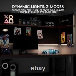 Car Display Case Acrylic 24 x 12 USB LED Light 1/10 Rack 1/12 Model Diecast Box