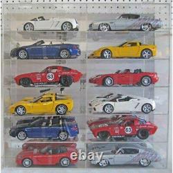 Car Display Case Acrylic Mirrored 12 Pcs Hot Diecast 1/18 Model Wheels Cabinet