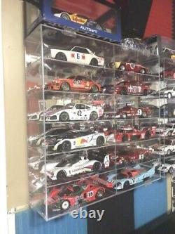 Car Display Case Acrylic Mirrored 12 Pcs Hot Diecast 1/18 Model Wheels Cabinet