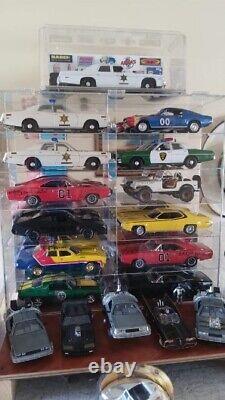 Car Display Case Acrylic Mirrored 12 Pcs Hot Diecast 1/18 Model Wheels Cabinet