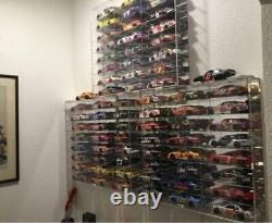 Car Display Case Acrylic Mirrored 24 Pcs Hot Diecast 1/24 Model Wheels Cabinet