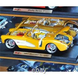 Car Display Case Black 4 Pcs Diecast 1/18 Mirrored 118 Collection Shelf Cabinet