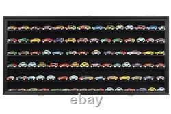 Car Display Case Black 6 Tier Matchbox Model 1/64 Diecast N Train Wood Cabinet
