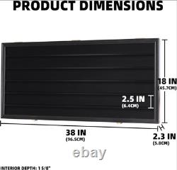Car Display Case Black 6 Tier Matchbox Model 1/64 Diecast N Train Wood Cabinet