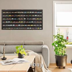 Car Display Case Black 6 Tier Matchbox Model 1/64 Diecast N Train Wood Cabinet