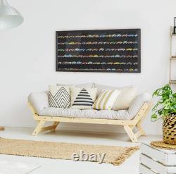 Car Display Case Black 6 Tier Matchbox Model 1/64 Diecast N Train Wood Cabinet