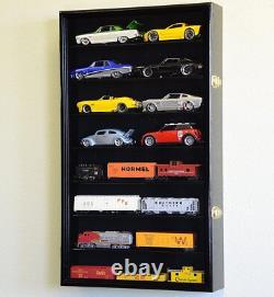 Car Display Case Cherry 16 Pcs Diecast 1/24 Scale 124 Collection Shelf Cabinet