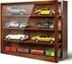 Car Display Case Cherry 8 Pcs Diecast 1/18 Model Wood Rack Shelf Storage Cabinet