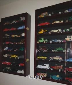 Car Display Case Oak 16 Pc Diecast 1/24 Scale 124 Collection Shelf Cabinet Rack