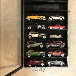 Car Display Case Trailer Truck Rig Black Diecast 1/64 Scale Hauler Toy Cabinet