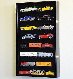Car Display Case Trailer Truck Rig Walnut Diecast 1/64 Scale Hauler Toy Cabinet