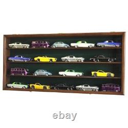 Car Display Case Walnut Solid Wood Diecast 1/24 Scale Collection Shelf Cabinet