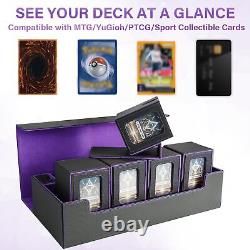 Card Deck Box for MTG Commander, Large 6 in 1 Card Storage Display Case with