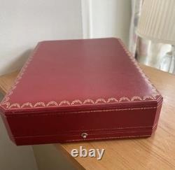 Cartier Necklace Large Red Box Storage Jewelry Display Case Empty AUTHENTIC