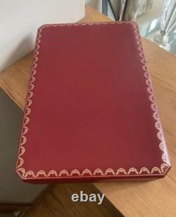 Cartier Necklace Large Red Box Storage Jewelry Display Case Empty AUTHENTIC