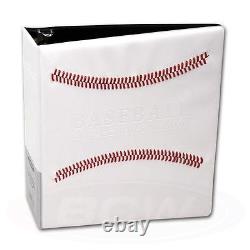 Case (12) BCW 3 White Baseball Card Storage D-Ring Album Binder Display Protect