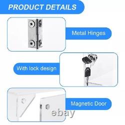 Choowin Clear Acrylic Display Case with Lock Key Lockable Countertop Display Cas