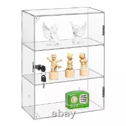 Choowin Clear Acrylic Display Case with Lock Key Lockable Countertop Display Cas