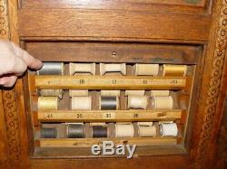Clark's ONT Revolving 4 Sided Spool Thread Rare Old Store Display Case