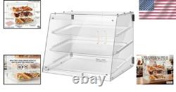 Clear Acrylic Bakery Display Case, 3-Tier Storage