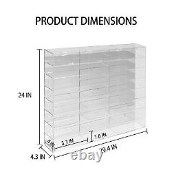 Clear Acrylic Display Case 124 Scale Diecast Toy Model Race Cars Wheels Storage