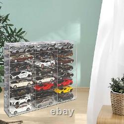 Clear Acrylic Display Case 124 Scale Diecast Toy Model Race Cars Wheels Storage